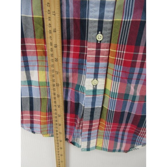 Ralph Lauren Shirt Medium Pink Button Up Pony Classic Fit Plaid Preppy - Picture 5 of 11